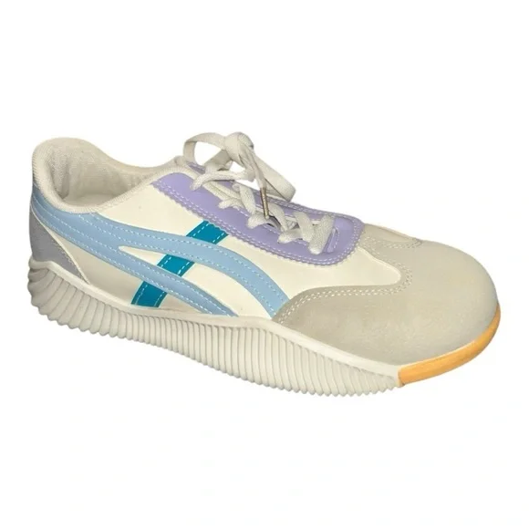 DF DE FLORANCE Cloudea™ women’s Sneakers Size 9.5 blue purple tan white - Picture 2 of 12